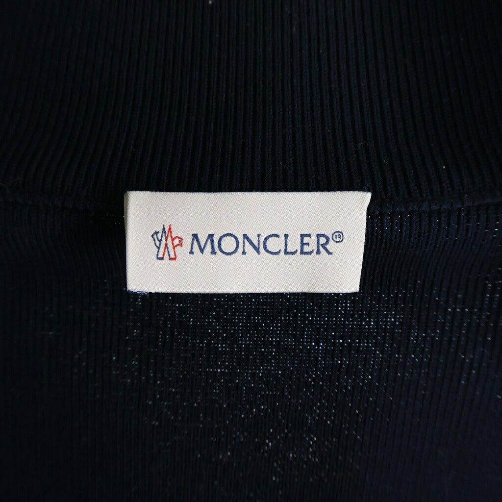 MONCLER(モンクレール) 21SS CARDIGAN TRICOT スリーブロゴ ニット切替 ナイロン カーディガン ダウンジャケット ブルゾン ネイビー G10919852100 V9059
