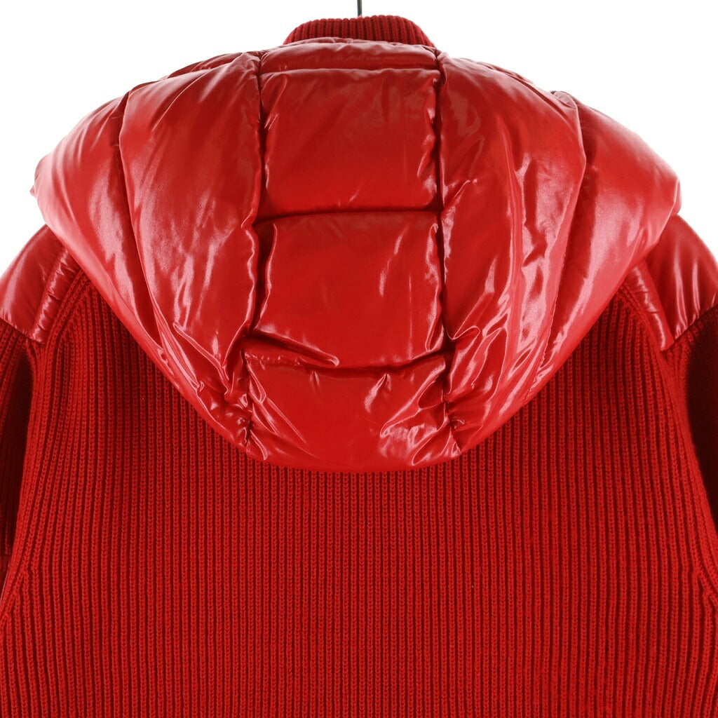 MONCLER(モンクレール) 19AW MAGLIONE TORICOT CARDIGAN マグリオントリコット ニット切替 ナイロン カーディガン ダウンジャケット レッド E20919416200 9699Z