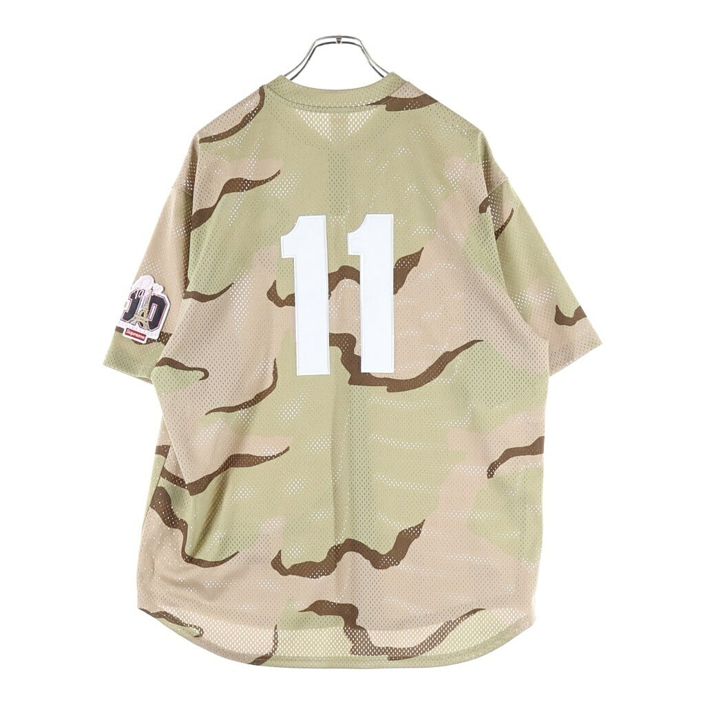 SUPREME(シュプリーム) 26ss Shop S Logo Baseball Henley ベースボール メッシュシャツ カーキ/ブラウン