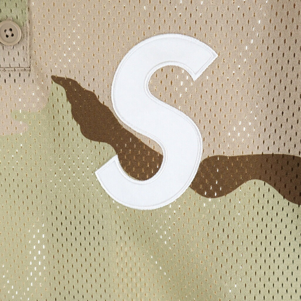 SUPREME(シュプリーム) 26ss Shop S Logo Baseball Henley ベースボール メッシュシャツ カーキ/ブラウン