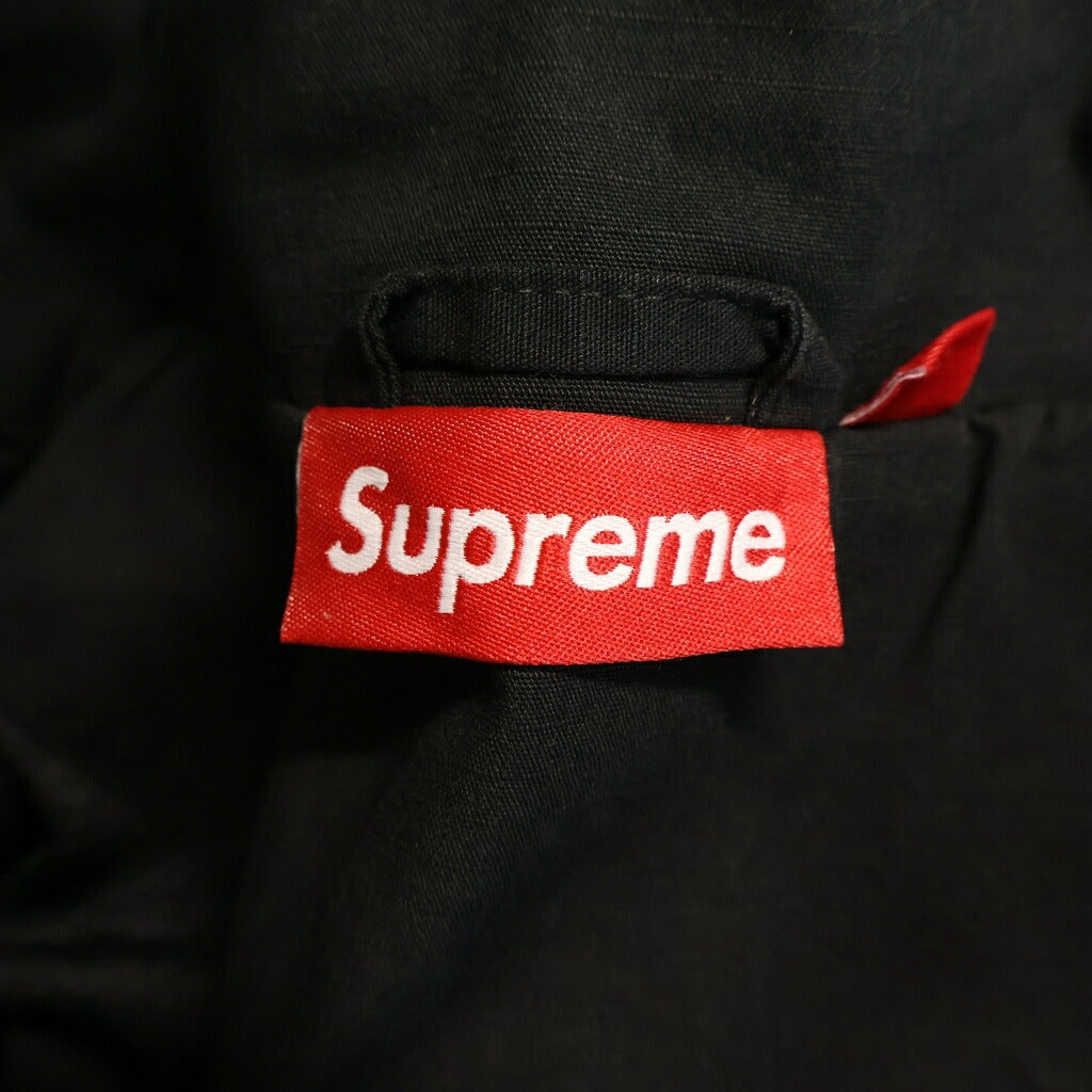 SUPREME(シュプリーム) Spellout Embroidered Ripstop Track Jacket スペルアウト エンブロイダリー ナイロン トラックジャケット ブラック