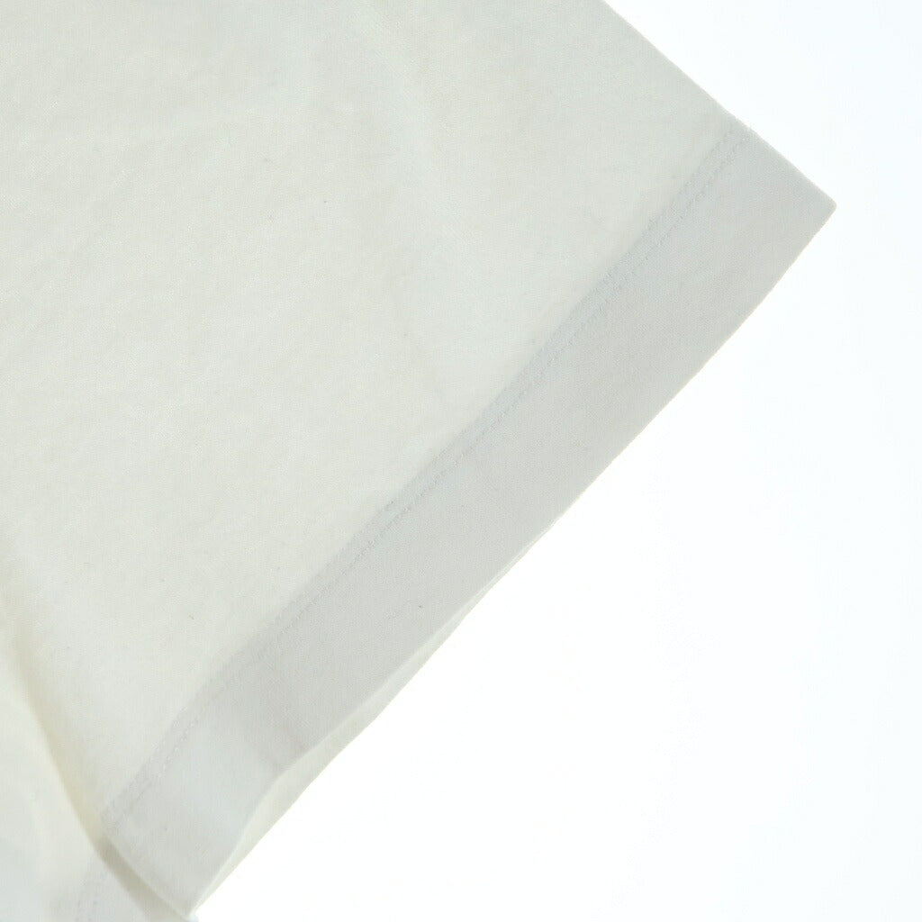 OFF-WHITE(オフホワイト) 20AW MASKED FACE S/S OVER TEE マスクド フェイス バック アロー クルーネック 半袖Tシャツ カットソー ホワイト OMAA038E20JER009