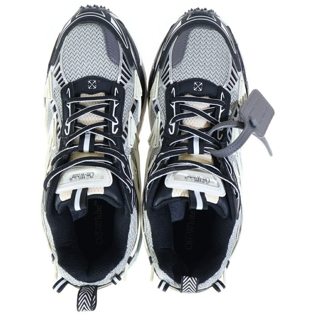 OFF-WHITE(オフホワイト) BE RIGHT BACK ビー ライト バック メッシュ ローカットスニーカー ホワイト/ブラック OMIA295F24FAB0010145