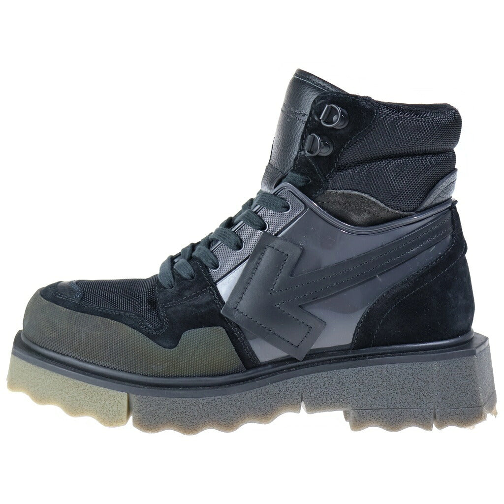 OFF-WHITE(オフホワイト) HIKING SPONGE SNEAKER BOOT ハイキング スポンジ スニーカー ブーツ ブラック OMIA228F22LEA0011063