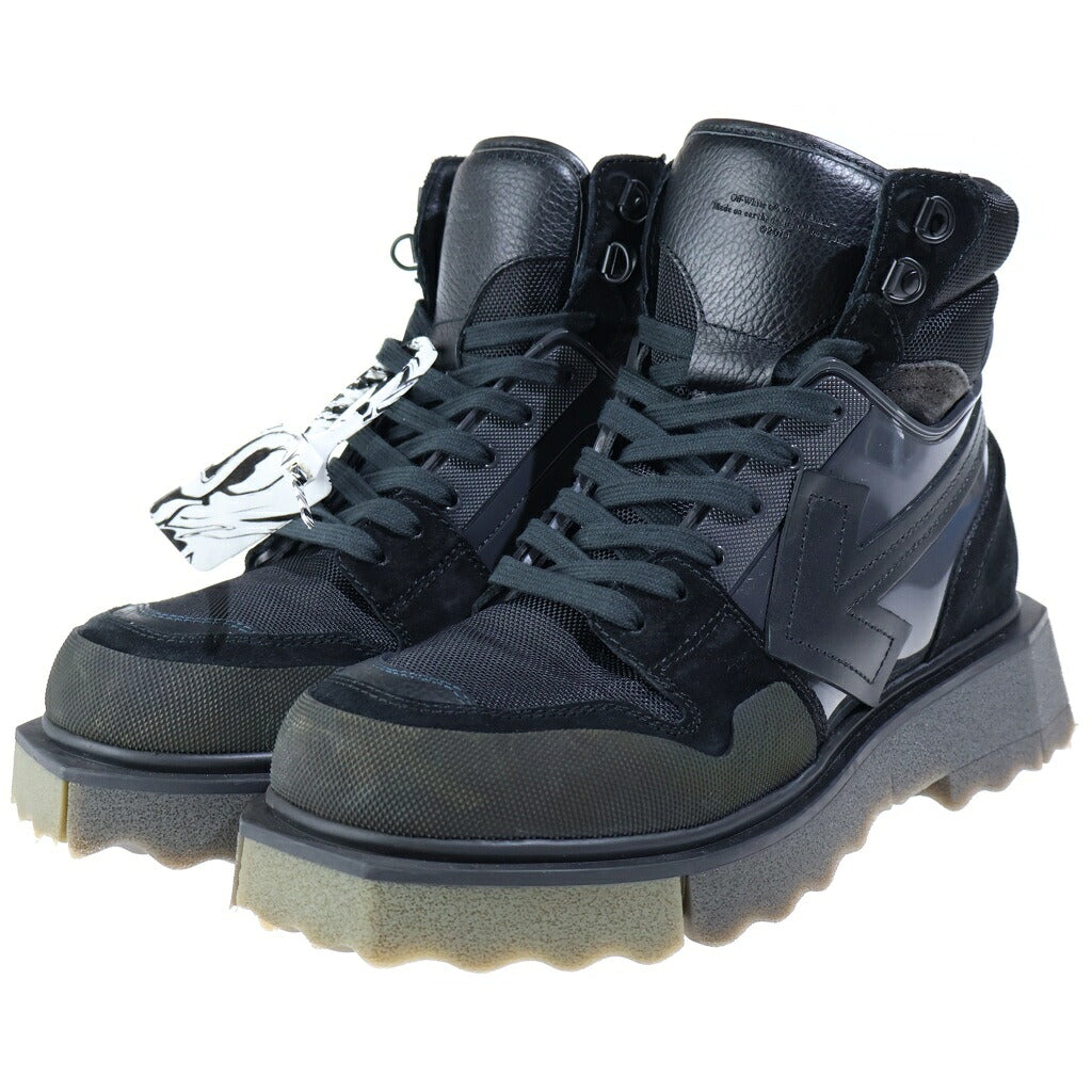 OFF-WHITE(オフホワイト) HIKING SPONGE SNEAKER BOOT ハイキング スポンジ スニーカー ブーツ ブラック OMIA228F22LEA0011063