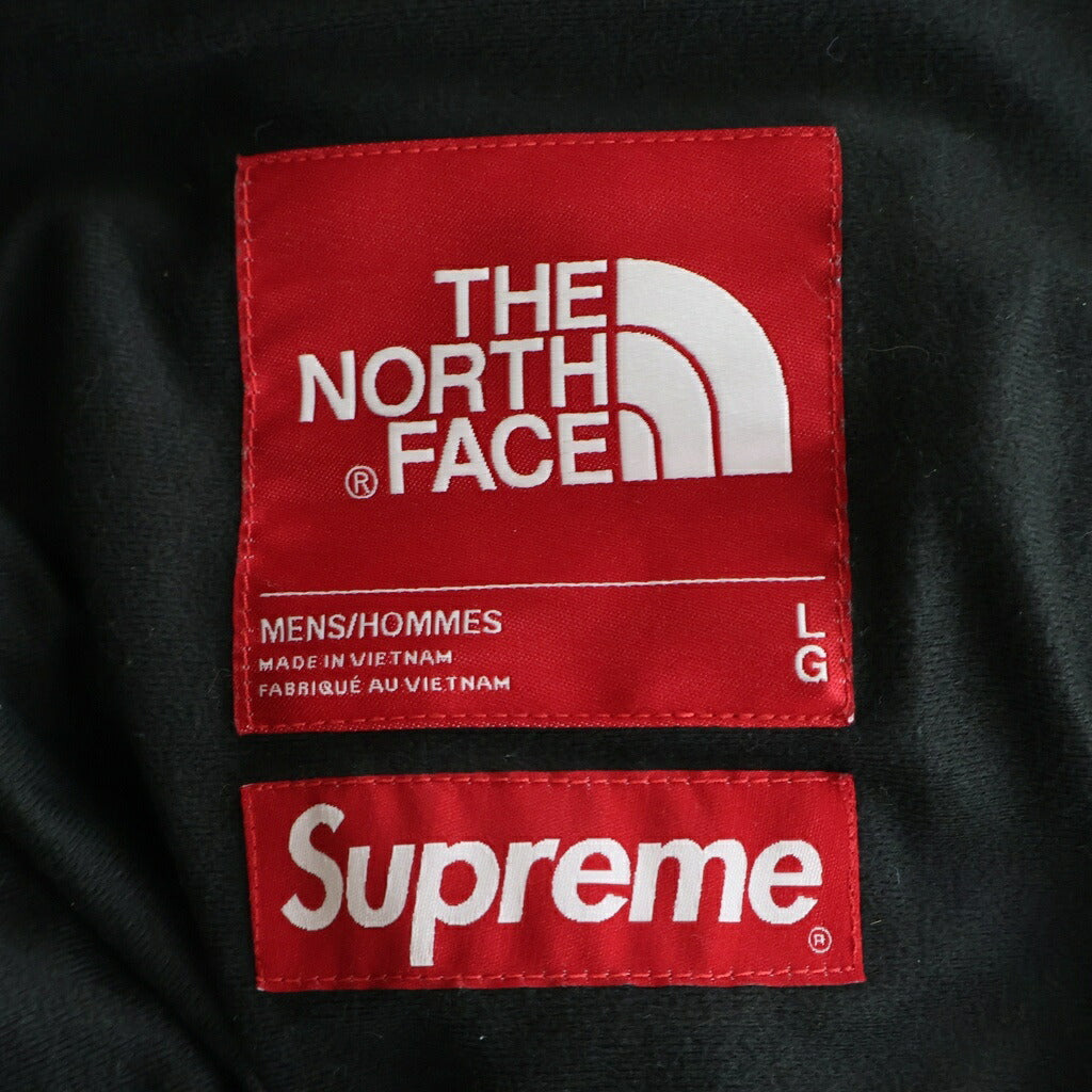 SUPREME(シュプリーム) 18AW ×THE NORTH FACE Lether Mountain Parka ザノースフェイス レザー フーデッド マウンテン パーカー ジップアップ ジャケット ブラック NP61807I
