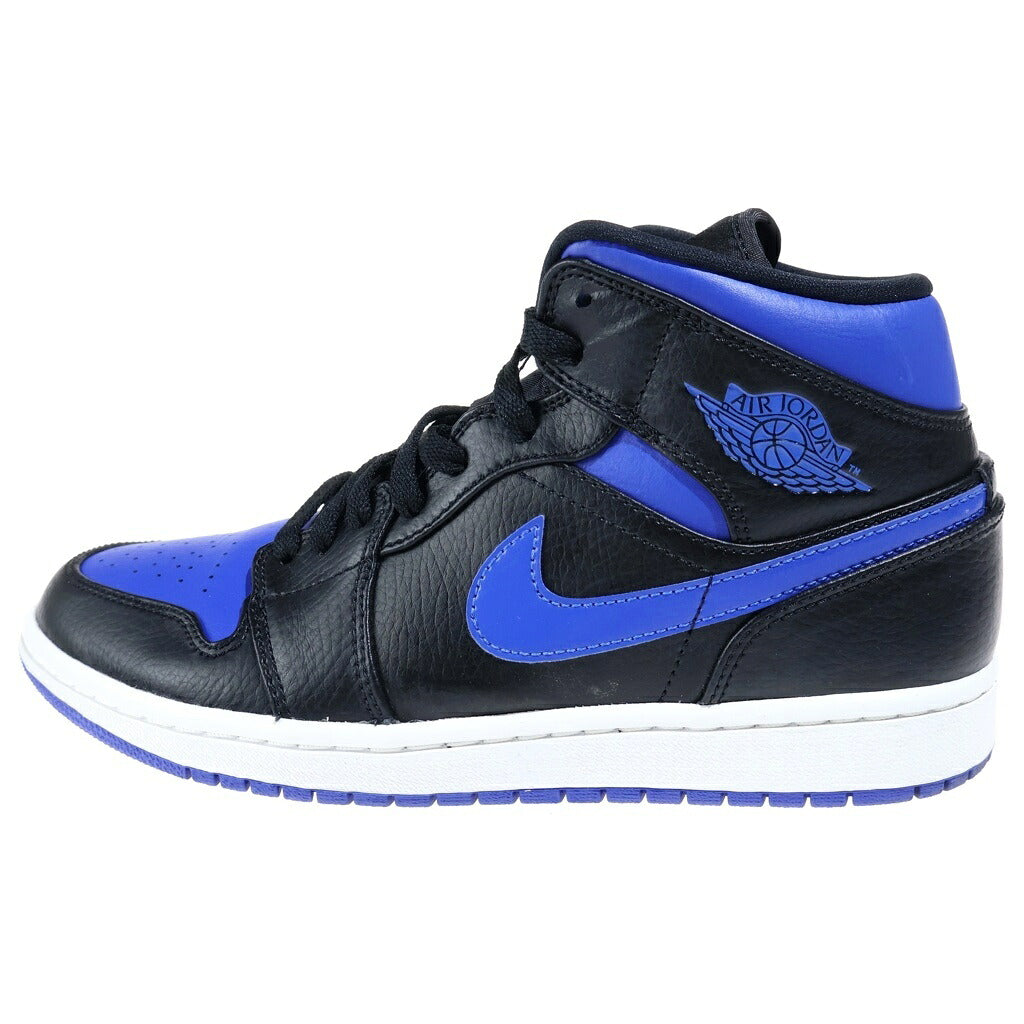 NIKE(ナイキ) AIR JORDAN 1 MID エアジョーダン1 ミッド ハイカットスニーカー ブルー/ブラック US8/26cm 554724-068