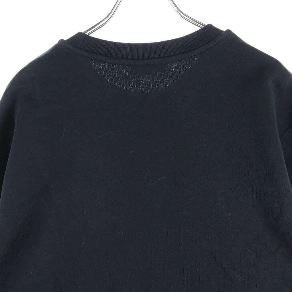 MONCLER(モンクレール) 22SS MAGLIA GIROCOLLO スタッズロゴプリント クルーネック スウェットシャツ プルオーバー ブラック H10918G00013 809KR