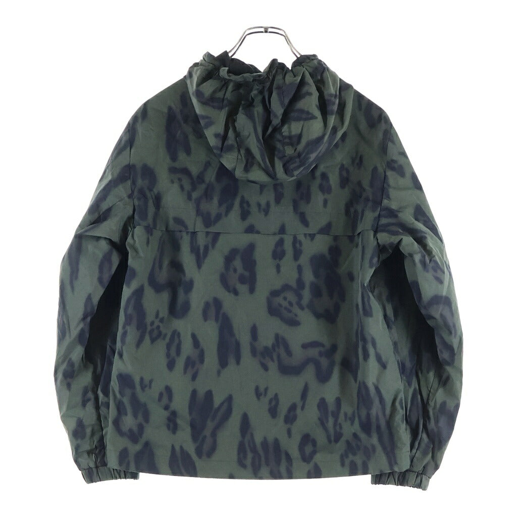 MONCLER(モンクレール) 20AW JAU GIUBBTTO ジップアップ フーデッド レオパード ナイロン ジャケット カーキ/ブラック F10921A70600 54AHT