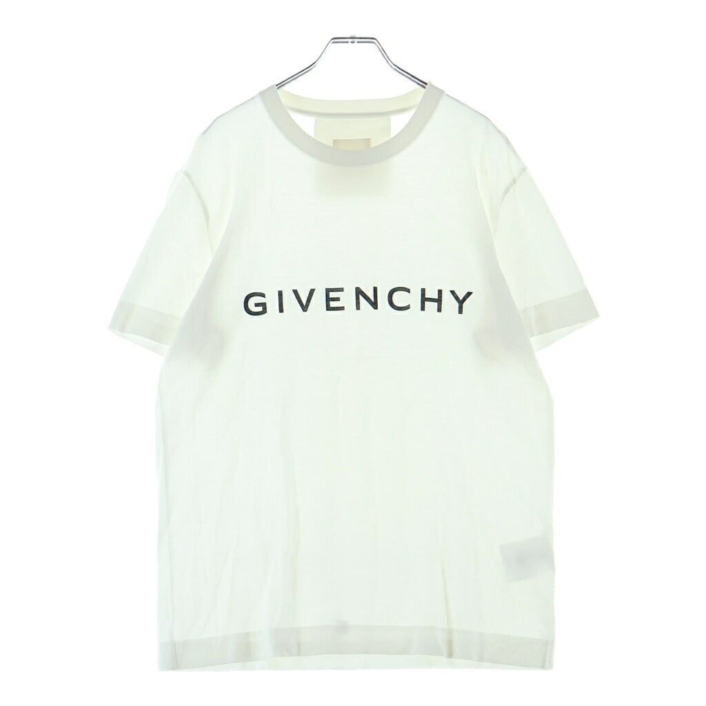 GIVENCHY(ジバンシィ) 23SS フロントプリント クルーネック 半袖カットソー Tシャツ ホワイト BM716G3YAC