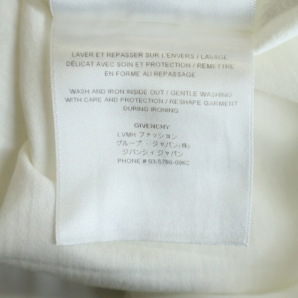 GIVENCHY(ジバンシィ) 23SS フロントプリント クルーネック 半袖カットソー Tシャツ ホワイト BM716G3YAC