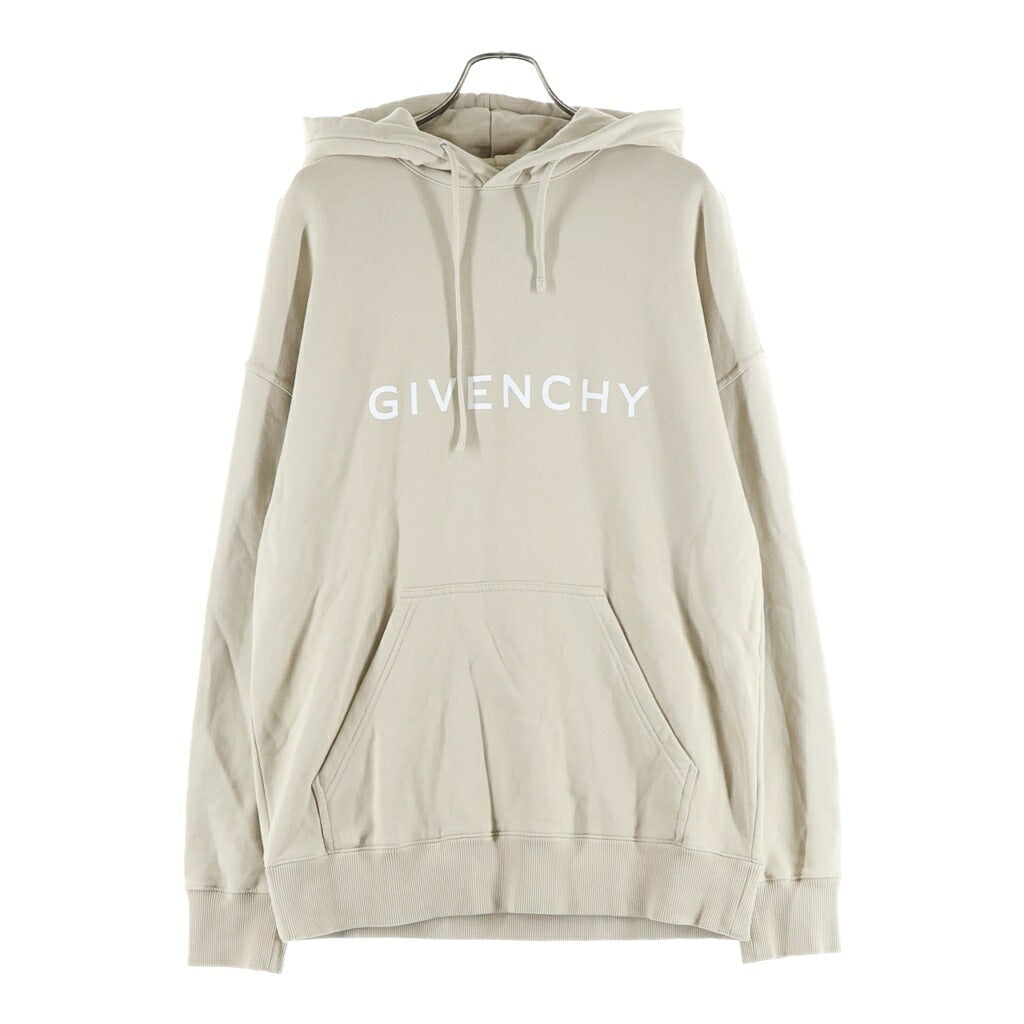 GIVENCHY(ジバンシィ) フロンロゴプリント フーデッド スウェットシャツ プルオーバー ベージュ BMJOH3YAC
