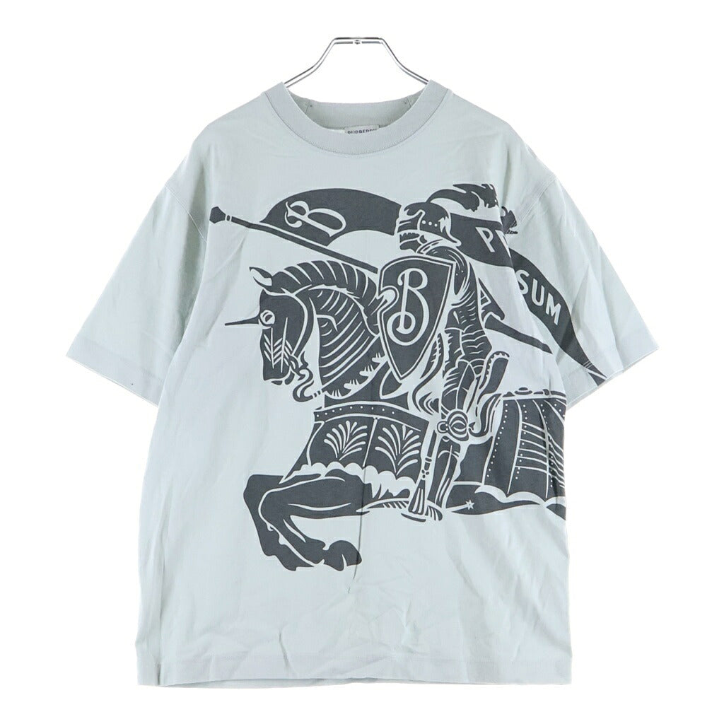 BURBERRY(バーバリー) フロントビッグプリント クルーネック 半袖カットソー Tシャツ グレー 8104019