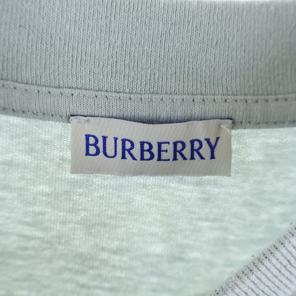 BURBERRY(バーバリー) フロントビッグプリント クルーネック 半袖カットソー Tシャツ グレー 8104019