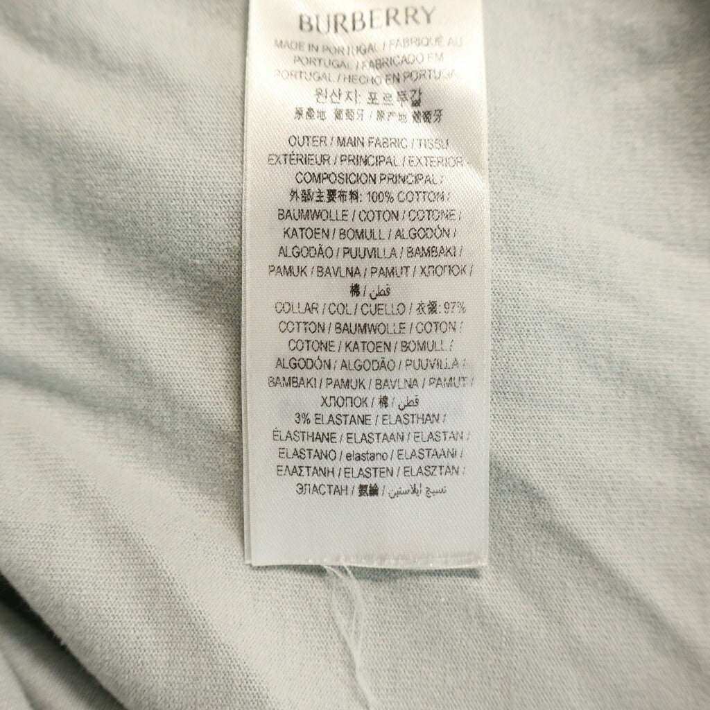BURBERRY(バーバリー) フロントビッグプリント クルーネック 半袖カットソー Tシャツ グレー 8104019
