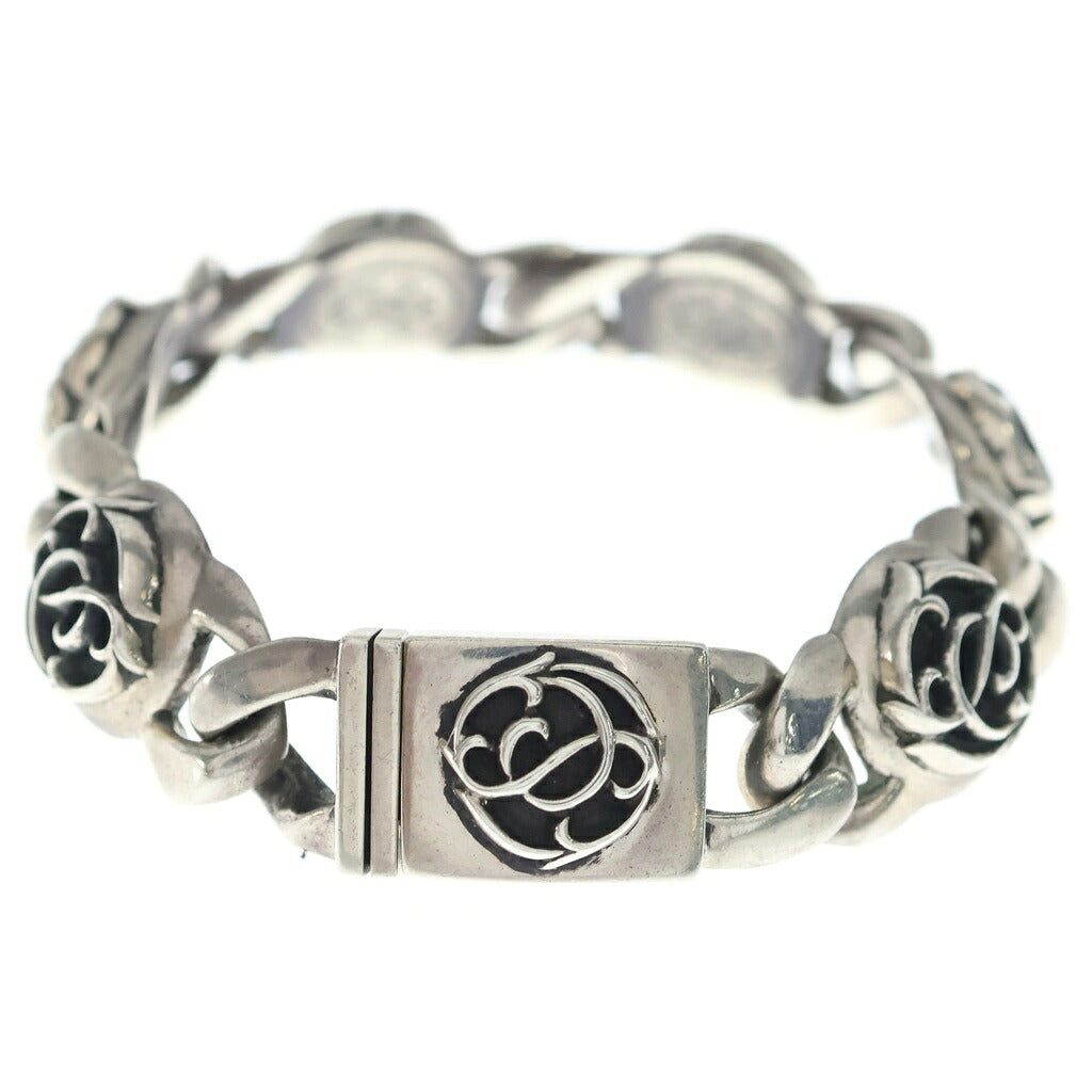 CHROME HEARTS(クロムハーツ) FLORAL LINK BRACELET 6LINK フローラルリンク ブレスレット シルバー