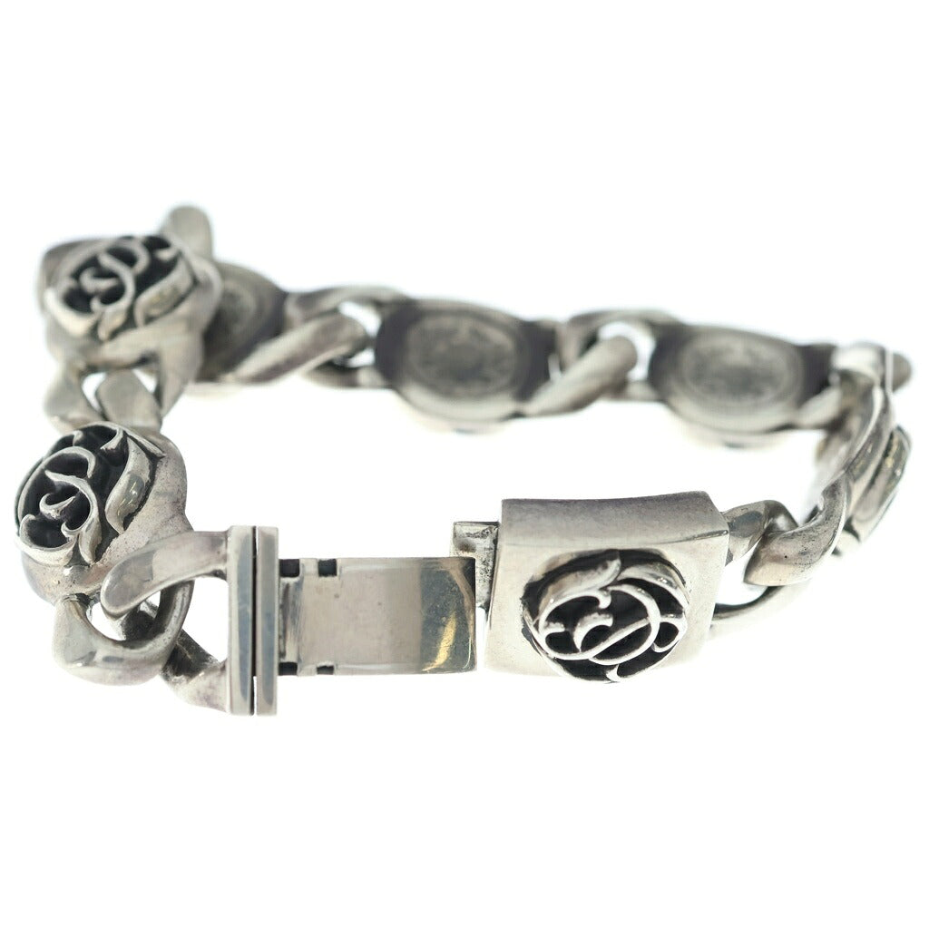 CHROME HEARTS(クロムハーツ) FLORAL LINK BRACELET 6LINK フローラルリンク ブレスレット シルバー