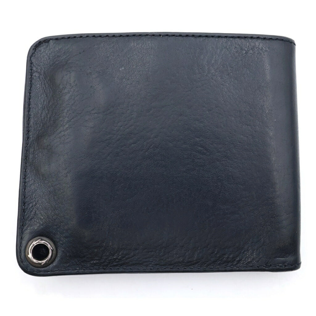 CHROME HEARTS(クロムハーツ) 1SNAP 1スナップ クロスボタンレザー コンタクトウォレット 財布 ブラック
