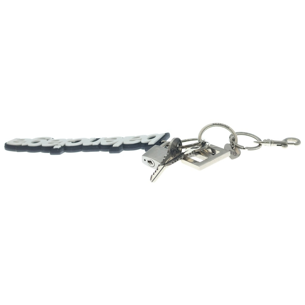 BALENCIAGA(バレンシアガ) KIT チャーム ラバーロゴ キーホルダー キーリング シルバー 793442