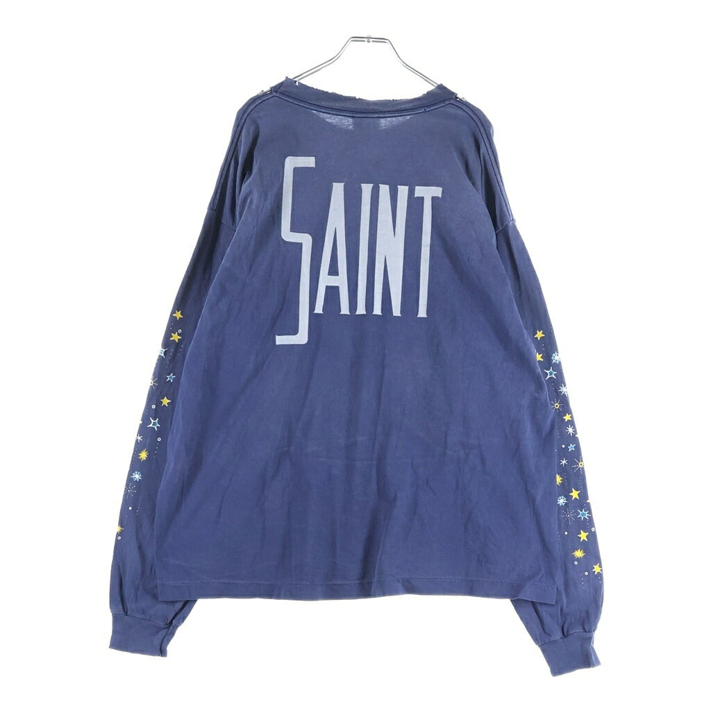 SAINT MICHAEL(セントマイケル) 25SS ×Disney DNF LS TEE FANTSIA ディズニー ムービープリント 長袖Tシャツ ネイビー SM-HR8-0000-C66