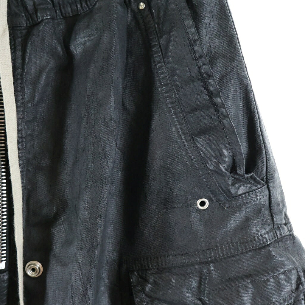 Rick Owens DRKSHDW(リックオウエンス ダークシャドウ) 26SS DOUBLE CARGO JUMBO BELAS ダブル カーゴ ジャンボベラ ワイドパンツ ブラック DU01F4398-DBK