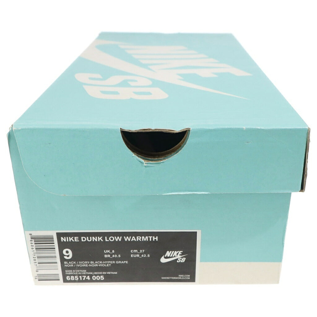 NIKE(ナイキ) 【観賞用 2014年製】 DUNK LOW PRO WARMTH 685174-005 ダンクロー ウォームス ローカットスニーカー ブラック US9/27cm