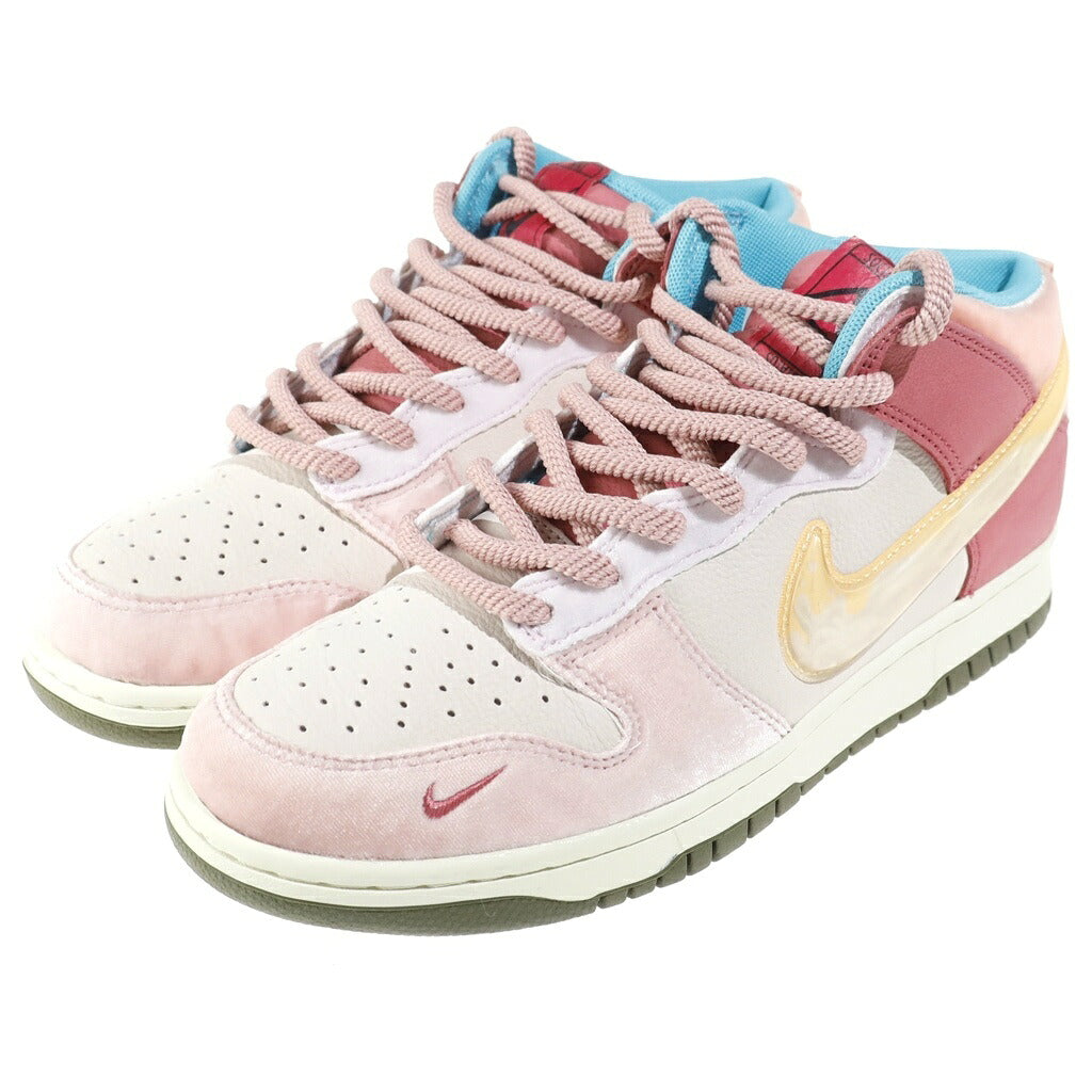 NIKE(ナイキ) ×Social Status DUNK MID Strawberry Milk DJ1173-600 ダンク ミッド ソーシャルステイツ ミドルカットスニーカーシューズ ピンク US9/27cm