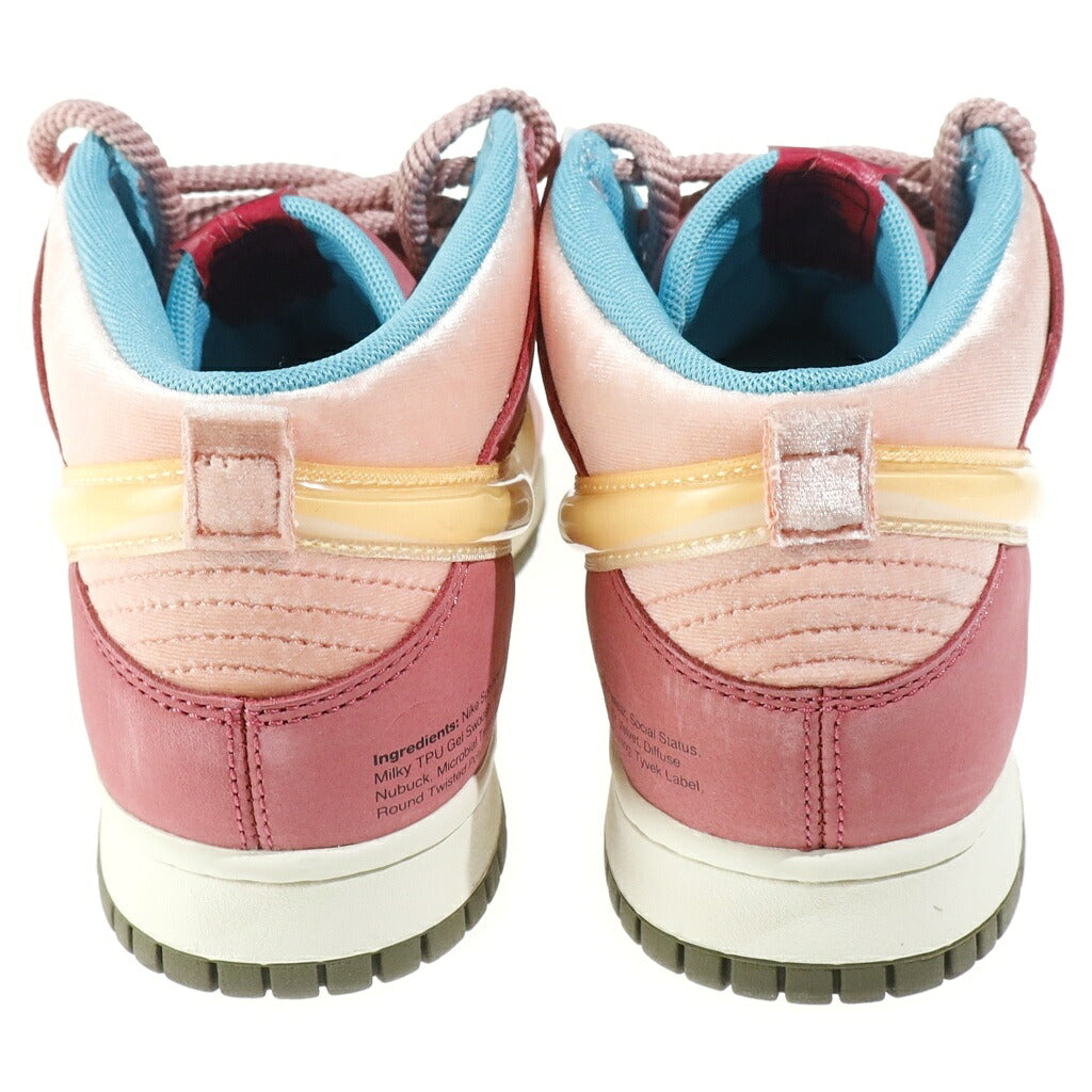 NIKE(ナイキ) ×Social Status DUNK MID Strawberry Milk DJ1173-600 ダンク ミッド ソーシャルステイツ ミドルカットスニーカーシューズ ピンク US9/27cm