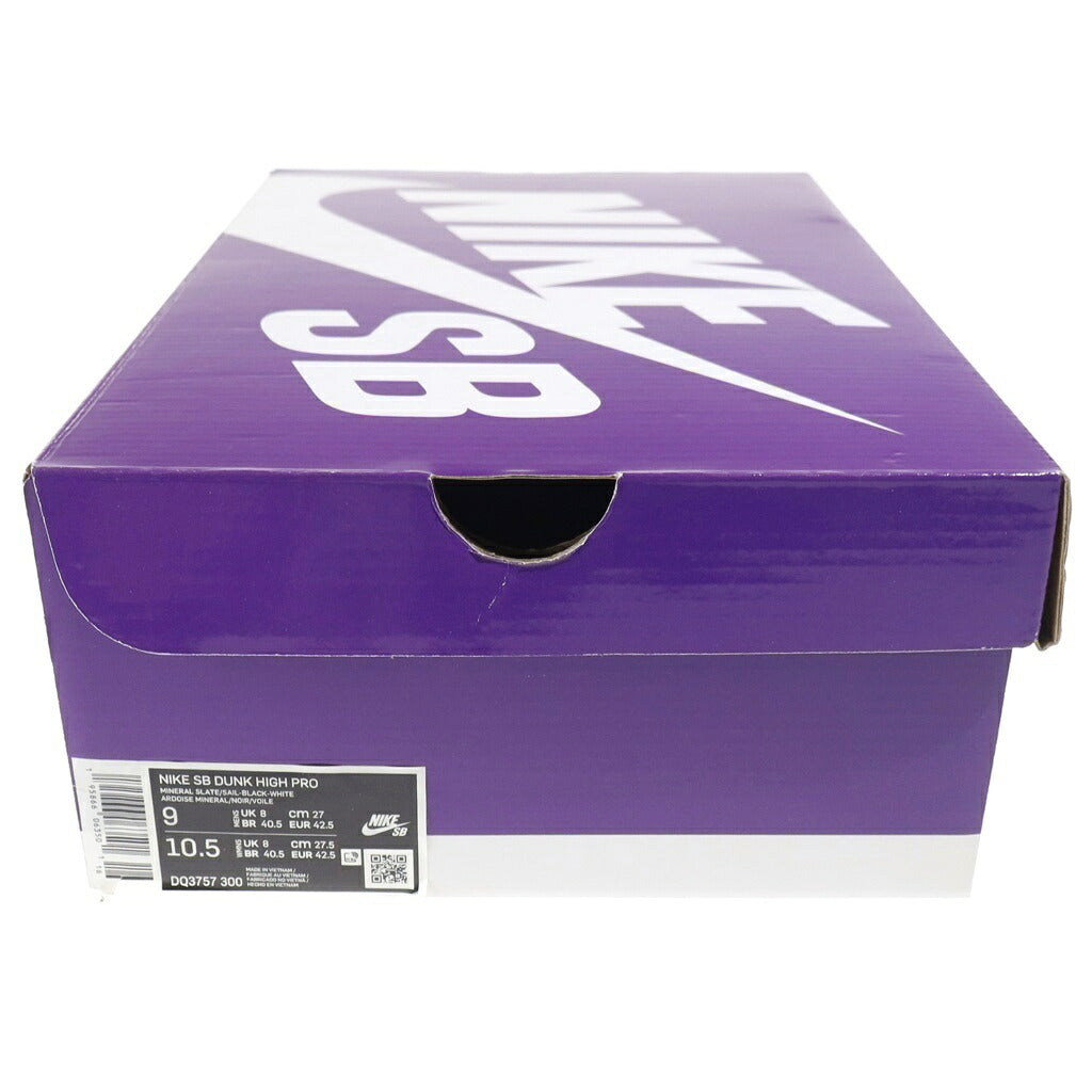 NIKE SB(ナイキエスビー) DUNK HIGH PRO SB Mineral Slate Suede DQ3757-300 ダンク ハイ ミネラルスレートスウェード ハイカットスニーカー グレー/ブラック US9/27cm