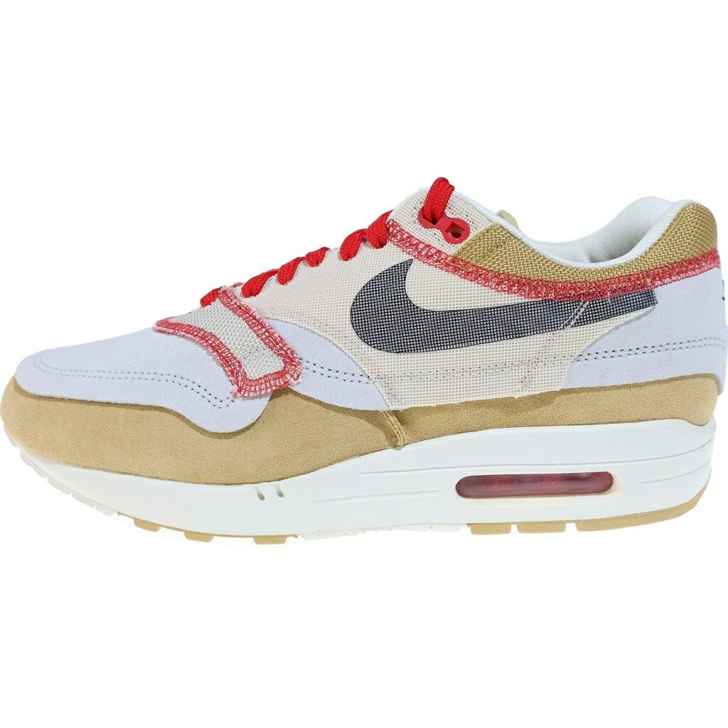 NIKE(ナイキ) AIR MAX 1 INSIDE OUT CLUB 858876-713 エアマックス1 インサイドアウトクラブ ローカットスニーカー ホワイト/ベージュ US9/27cm