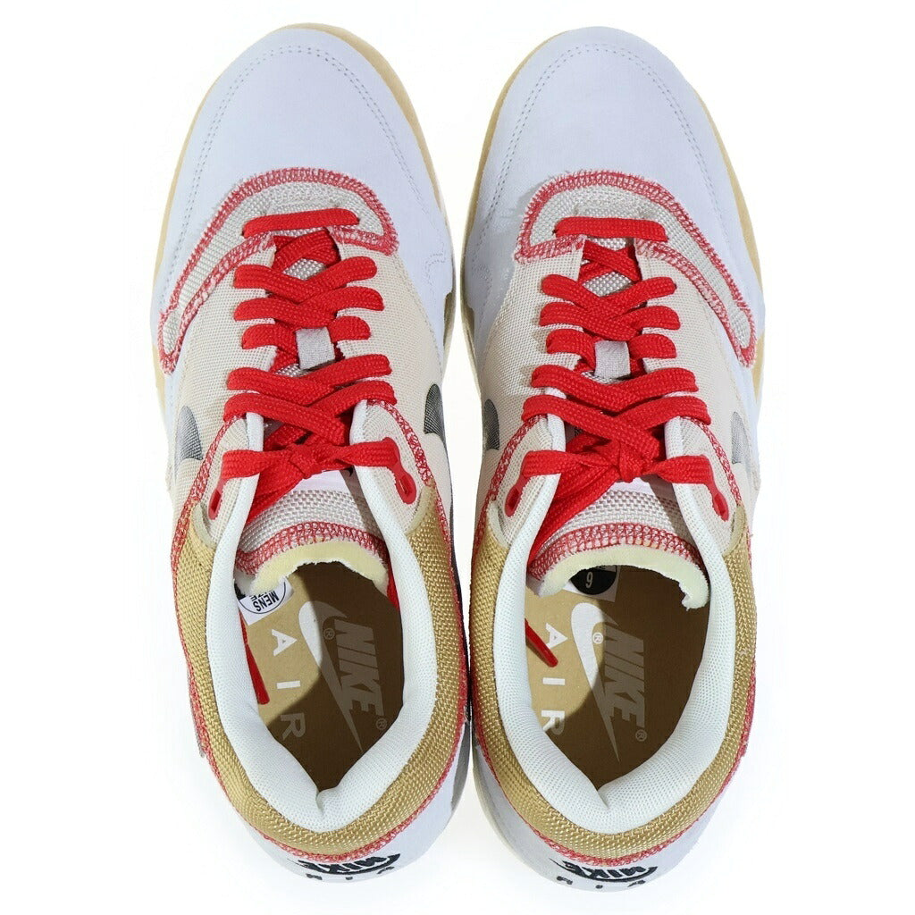 NIKE(ナイキ) AIR MAX 1 INSIDE OUT CLUB 858876-713 エアマックス1 インサイドアウトクラブ ローカットスニーカー ホワイト/ベージュ US9/27cm