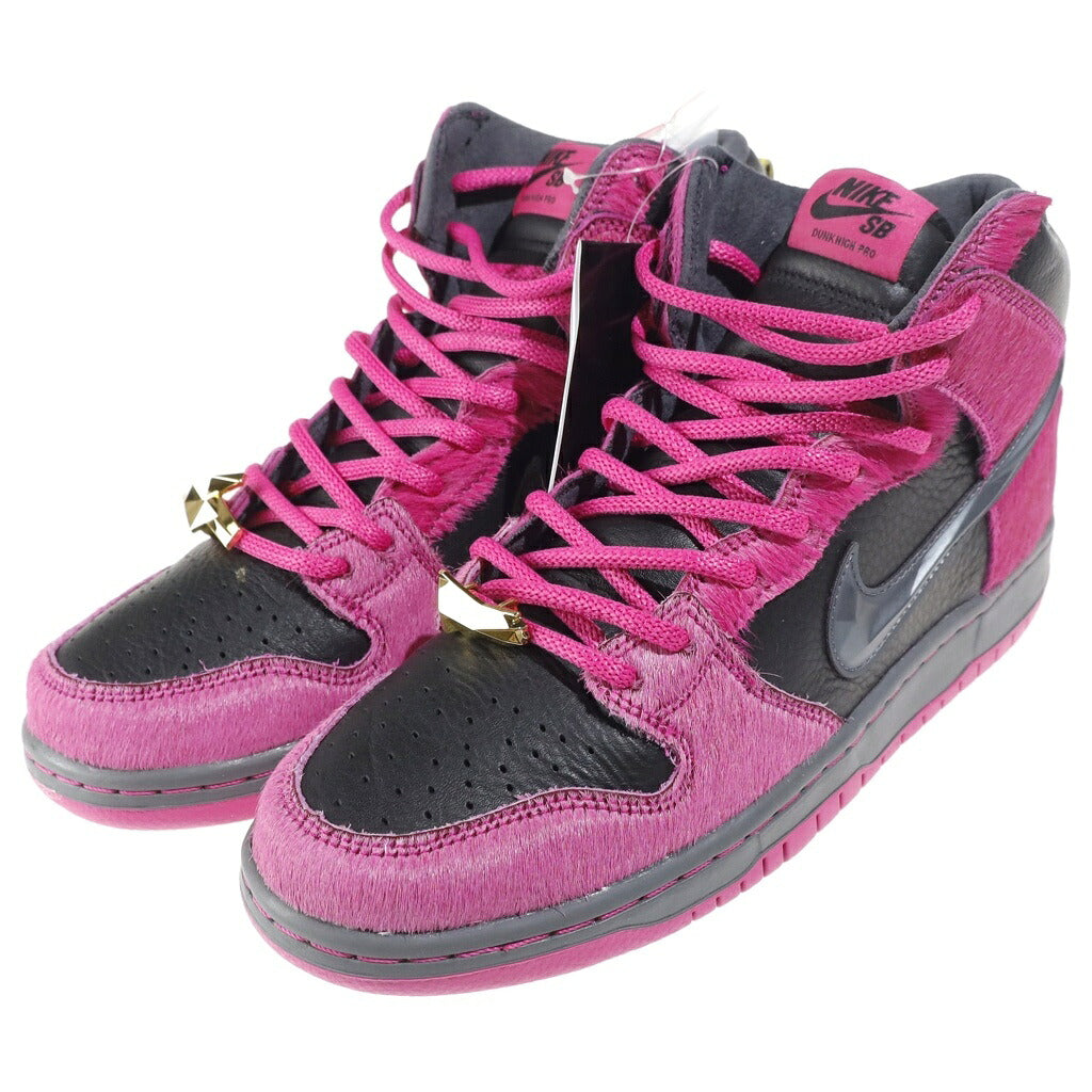 NIKE SB(ナイキエスビー) ×Run The Jewels DUNK HIGH DX4356-600 ラン ザ ジュエルズ ダンク ハイカットスニーカー ピンク/ブラック US9/27cm