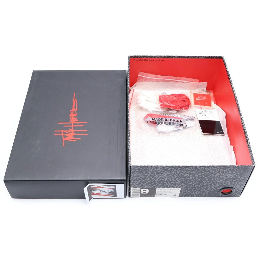 NIKE(ナイキ) AIR JORDAN 3 RETRO TINKER WHITE CJ0939-100 エアジョーダン3 レトロ ティンカー ホワイト ハイカットスニーカー US9/27cm