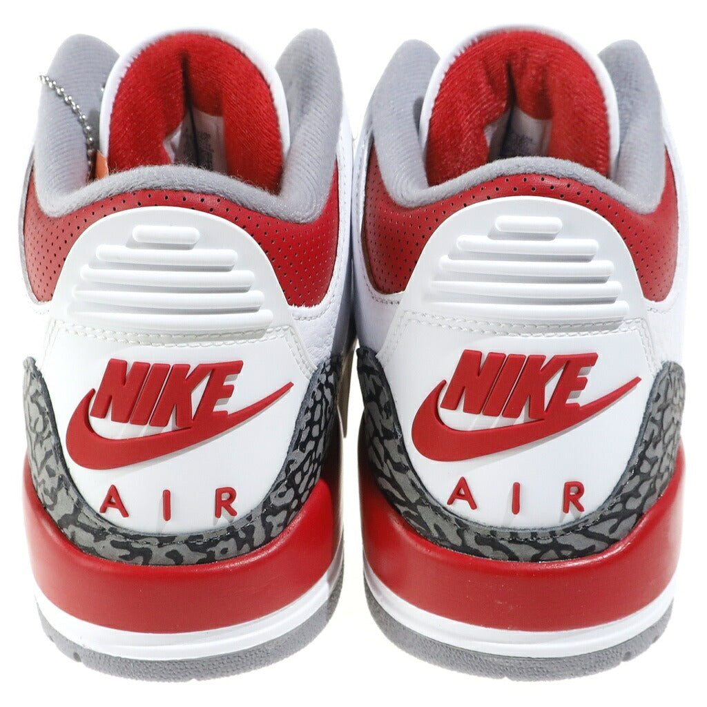 NIKE(ナイキ) AIR JORDAN RETRO DN3707-160 エアジョーダン 3 レトロ ファイヤーレッド ハイカットスニーカー ホワイト/レッド US9/27cm