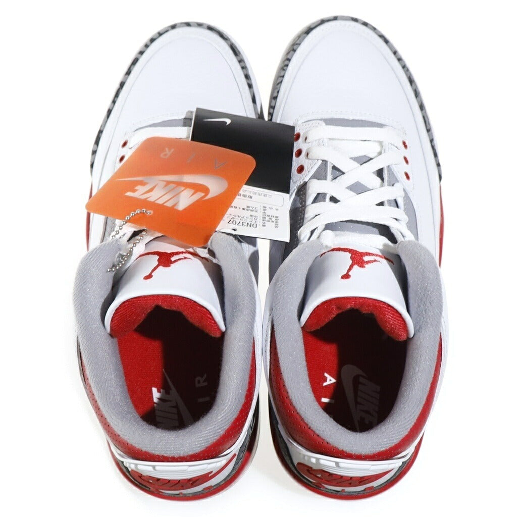 NIKE(ナイキ) AIR JORDAN RETRO DN3707-160 エアジョーダン 3 レトロ ファイヤーレッド ハイカットスニーカー ホワイト/レッド US9/27cm