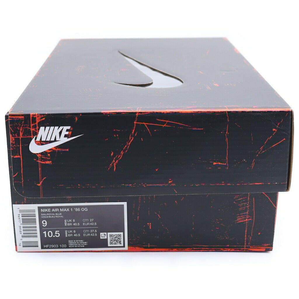 NIKE(ナイキ) AIR MAX 1 86 OG ROYAL AND VOLT HF2903-100 エアマックス1 ロイヤルアンドボルト ローカットスニーカー ホワイト/ブルー/イエロー US9/27cm