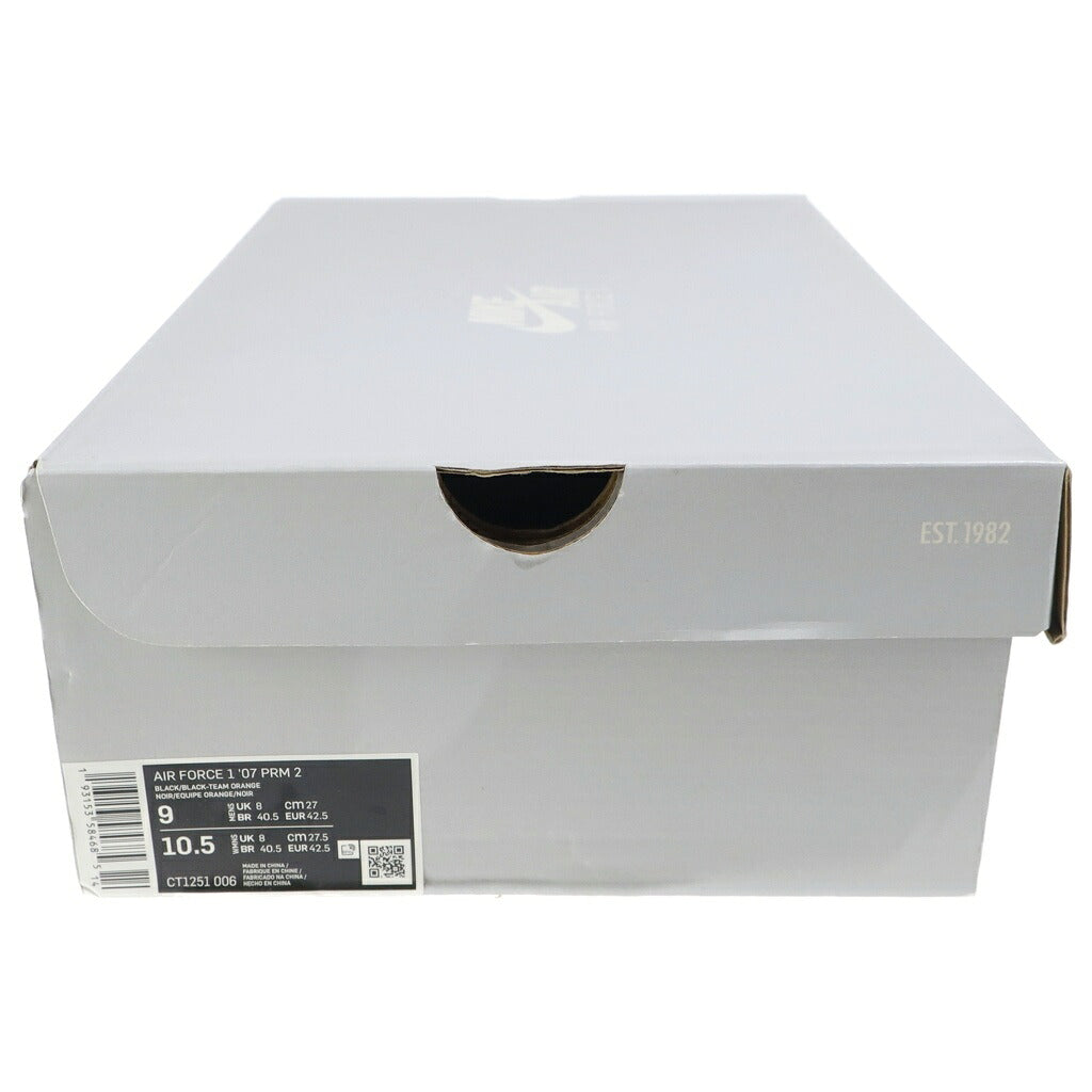 NIKE(ナイキ) AIR FORCE 1 LOW SHIBUYA HALLOWEEN CT1251-006 エアフォース1 シブヤ ハロウィーン ローカットスニーカー ブラック/オレンジ US9/27cm