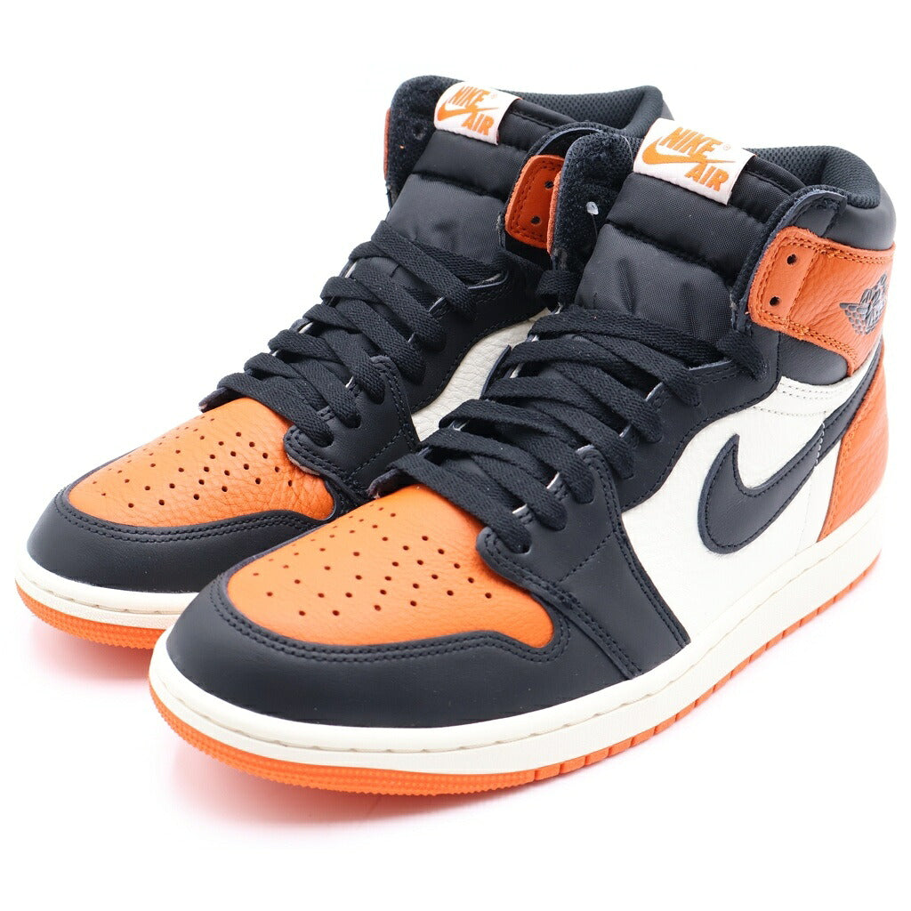 NIKE(ナイキ) AIR JORDAN 1 RETRO HIGH OG SHATTERED BACKBOARD DZ5485-008 エアジョーダン1 レトロ シャッタードバックボード ハイカットスニーカー オレンジ/ブラック US9.5/27.5cm