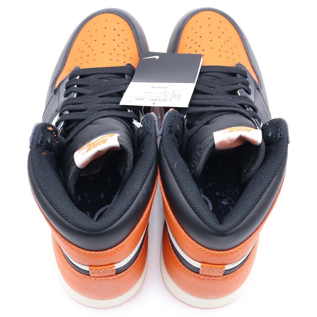 NIKE(ナイキ) AIR JORDAN 1 RETRO HIGH OG SHATTERED BACKBOARD DZ5485-008 エアジョーダン1 レトロ シャッタードバックボード ハイカットスニーカー オレンジ/ブラック US9.5/27.5cm