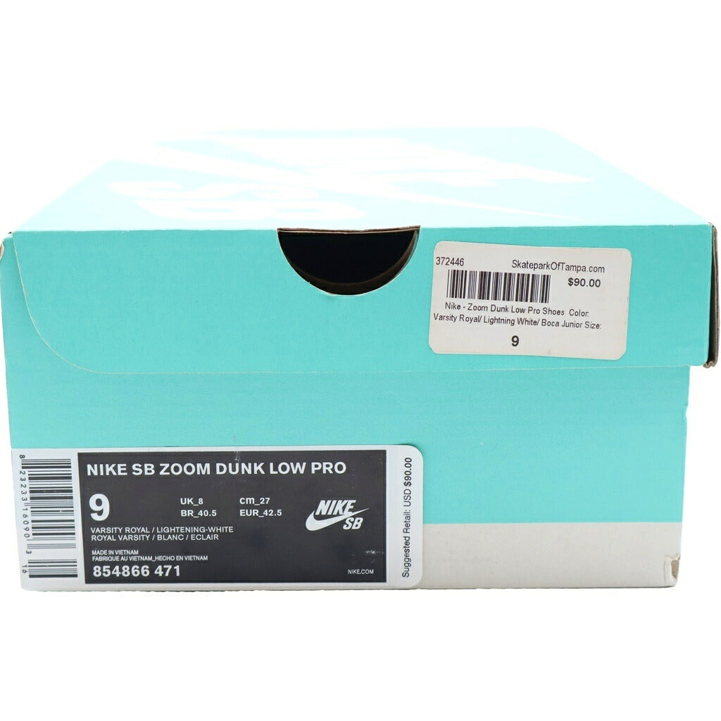 NIKE SB(ナイキエスビー) ZOOM DUNK LOW BOCA JR 854866-471 ズーム ダンク ボカ ジュニア ローカットスニーカー ブルー US9/27cm