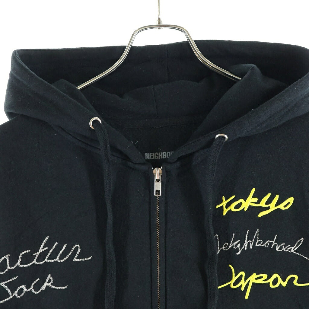 NEIGHBORHOOD(ネイバーフッド) ×CACTUS JACK CAROUSEL HOODIE カクタスジャック カルーセル ジップアップ パーカー ブラック
