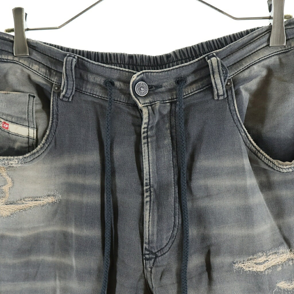 DIESEL(ディーゼル) 2032 D-KROOLEY-B JOGG テーパードシルエット ジョグジーンズ ブラック A14847