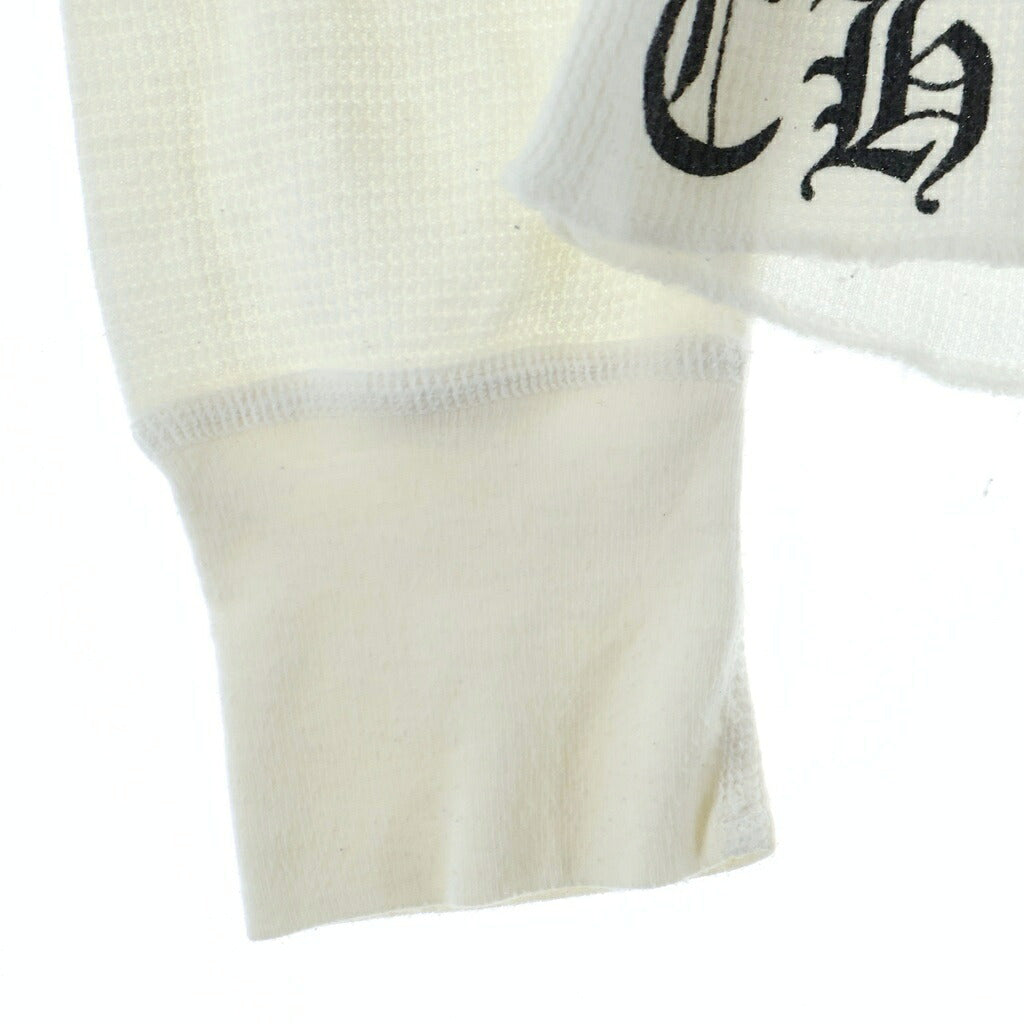 CHROME HEARTS(クロムハーツ) OLD THERMAL HORSESHOE L/S オールド ホースシュープリントデザイン ロングスリーブ サーマル 長袖 ホワイト