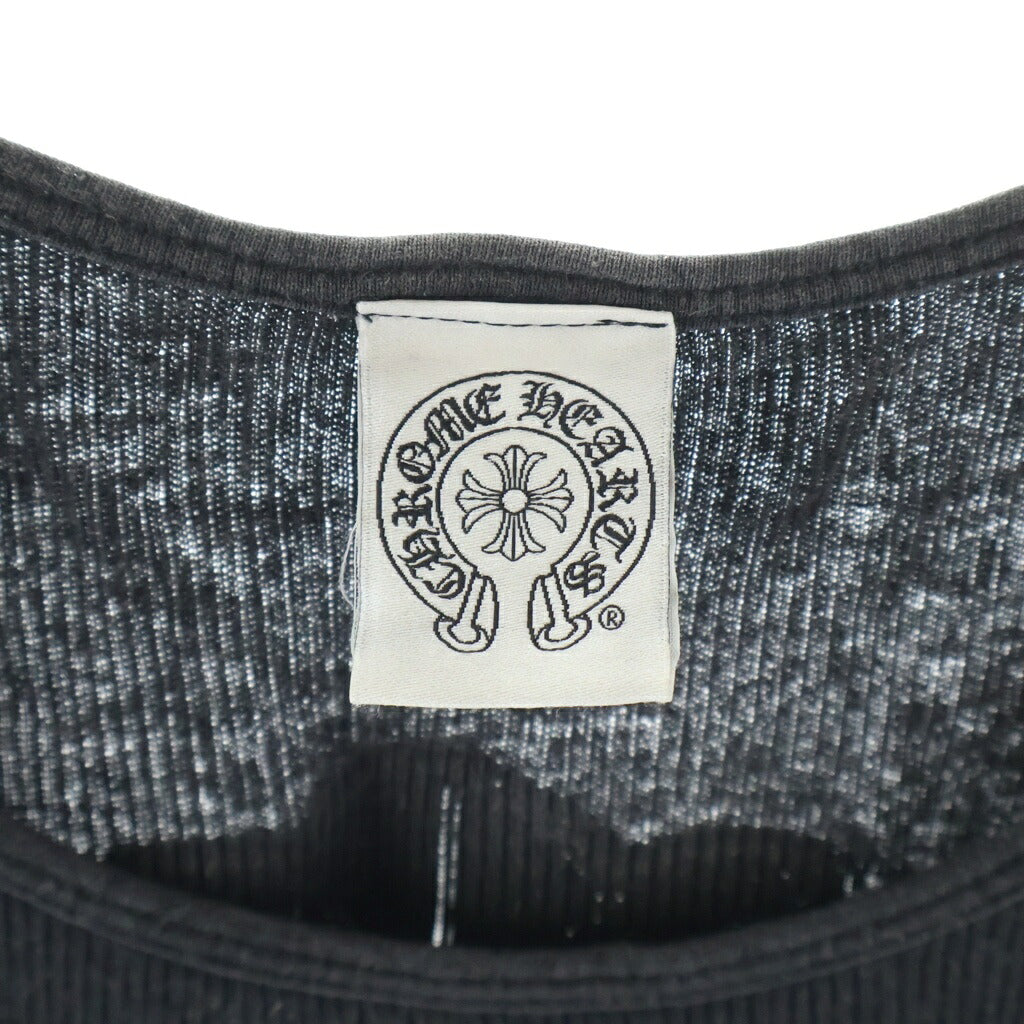 CHROME HEARTS(クロムハーツ) OLD DOUBLE CH CROSS ダブルCHクロス プリントデザイン ノースリーブ タンクトップ ブラック