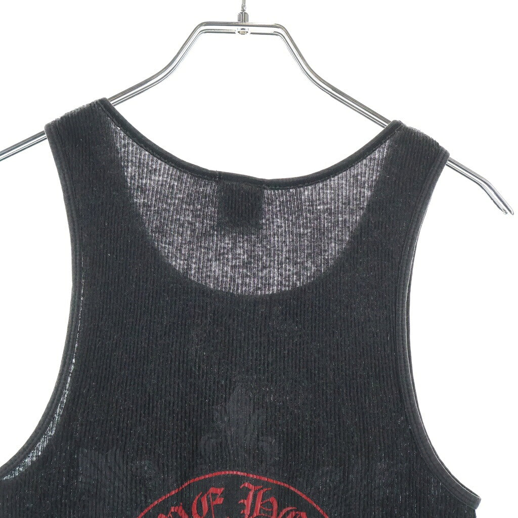 CHROME HEARTS(クロムハーツ) OLD HORSESHOE オールド ホースシュープリントデザイン ノースリーブ タンクトップ ブラック