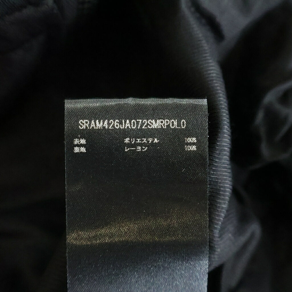 AMIRI(アミリ) ロゴエンブロイダリーデザイン ジップアップ トラックジャケット ジャージー ブラック SRAM426JA072SMRP0L0