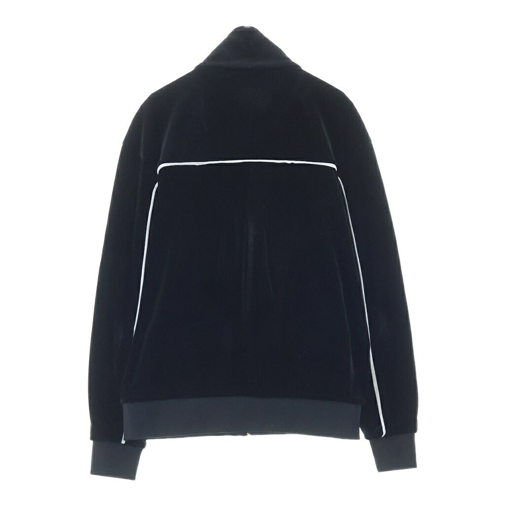 NO BRAND(ノーブランド) 【YXNGBRATZ】ヤングブラッツ エンブロイダリーデザイン ジップアップ ベロア トラックジャケット ジャージー ブラック