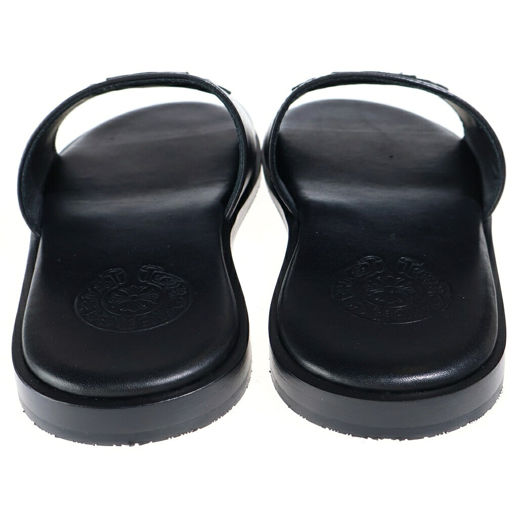 CHROME HEARTS(クロムハーツ) CH PLUS CHプラス パッチデザイン レザー サンダル ブラック レディース