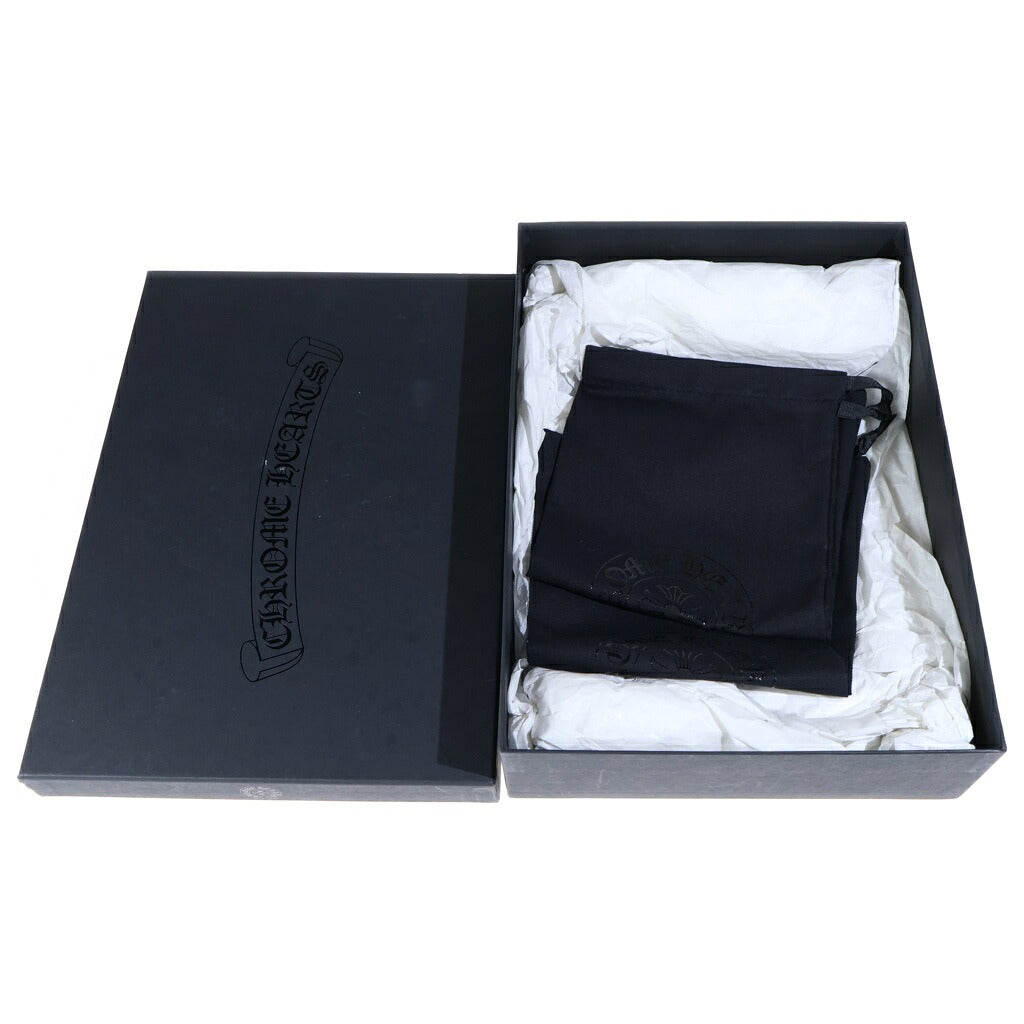CHROME HEARTS(クロムハーツ) CH PLUS CHプラス パッチデザイン レザー サンダル ブラック レディース