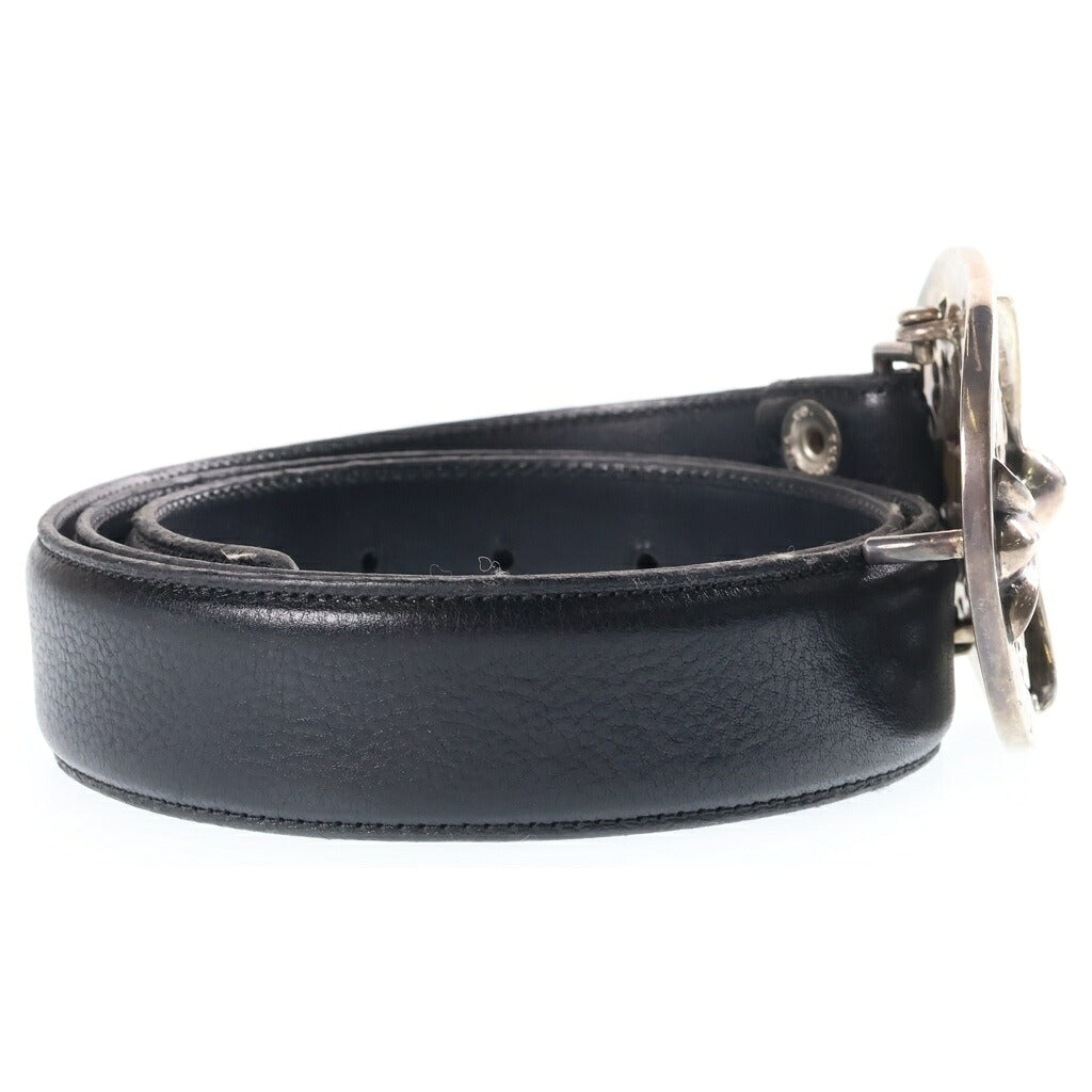CHROME HEARTS(クロムハーツ) OLD OVAL CROSS STRAP 32 1.5 オールド クラシックオーバルクロスバックル レザーベルト シルバー
